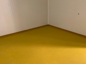 Yellow resin floor